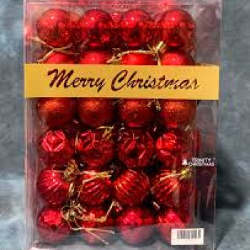 Globuri brad 48 pcs, PVC SD00225